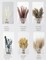 120 PCS Dried Pampas Grass Decoration, Pampas Grass with Preserved Eucalyptus Leaves Dried Flowers, Reed Grass Bouquet for Bohemian Flowers Home Table Wedding Decoration